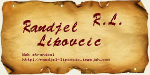 Ranđel Lipovčić vizit kartica